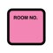 Nevs Printed Chart Labels - Room No 1-7/16" x 1-1/2" Rose w/Black NRBP-S-ROSE - alternate 1